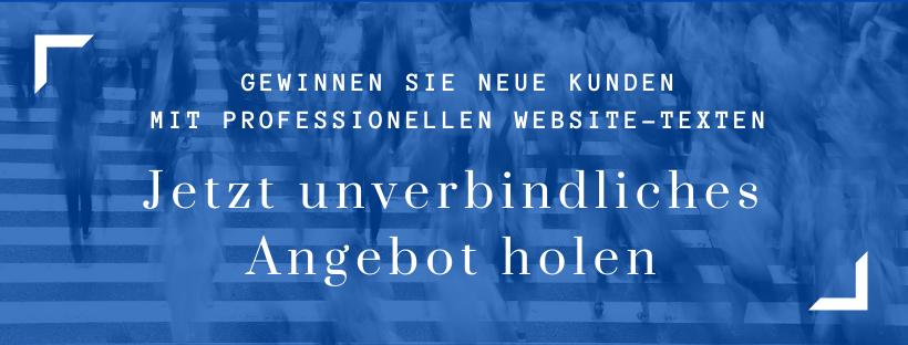 Website-Texte Unverbindliches Angebot holen brand/text